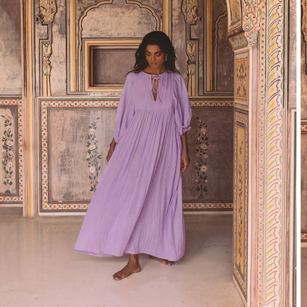 Daughters of India Kyra Maxi Dress - Lilac Gauze